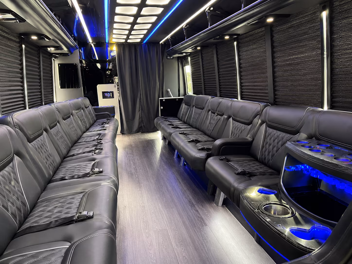Virginia Beach Bachelor & Bachelorette Transportation party bus exterior