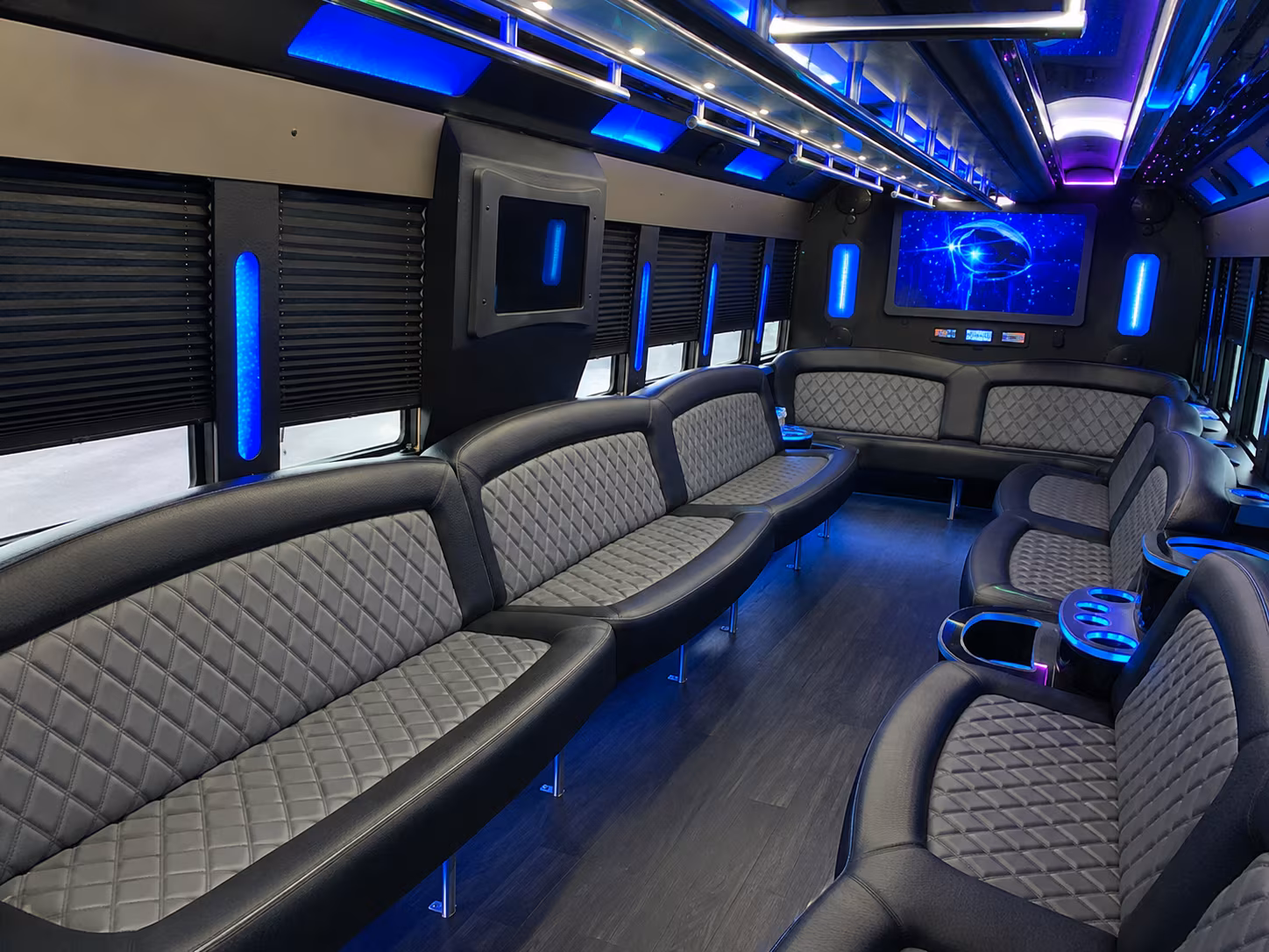 Virginia Beach Birthday, Sweet 16, & Quinceañera Transportation party bus exterior