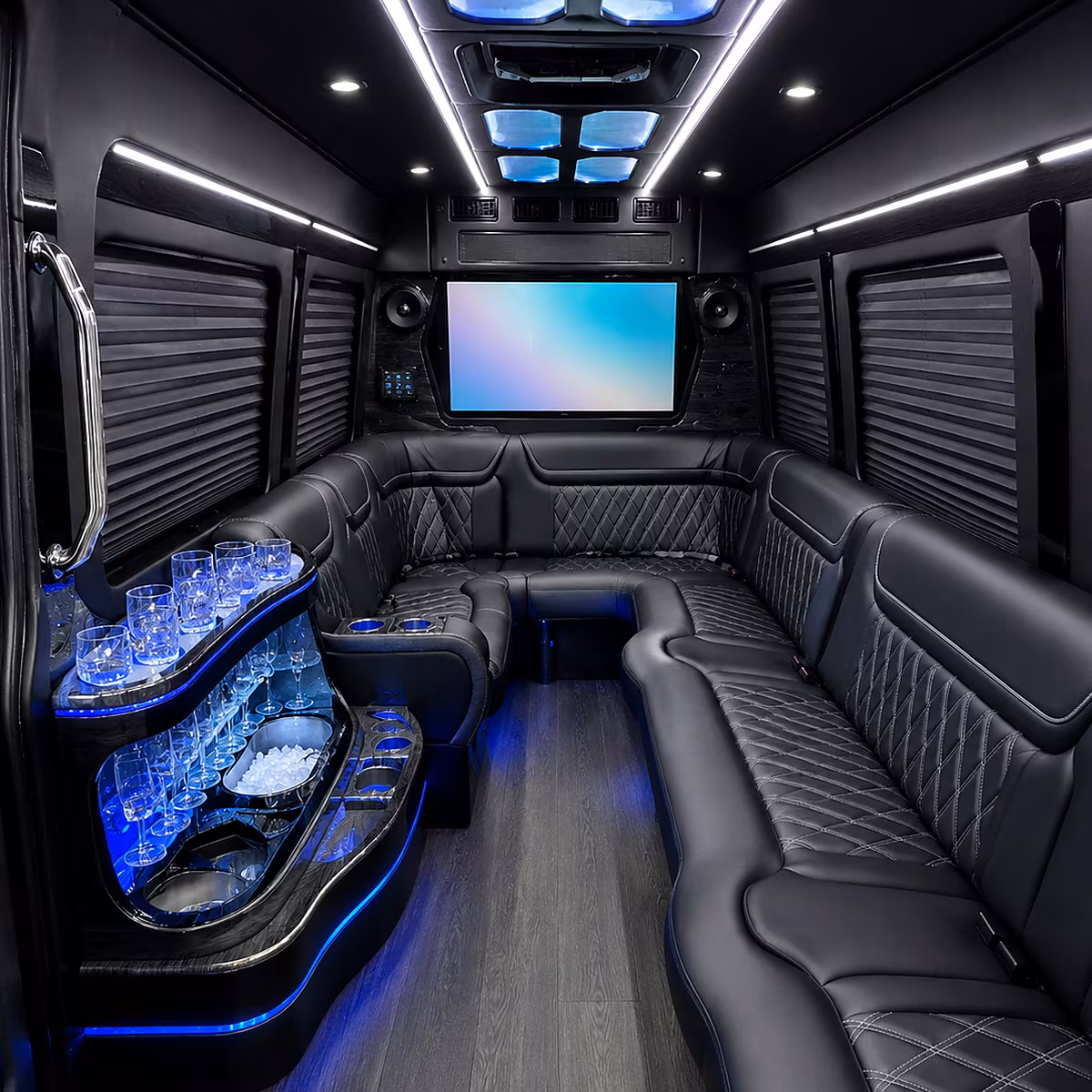 Virginia Beach Concert & Music Festival Transportation party bus interior