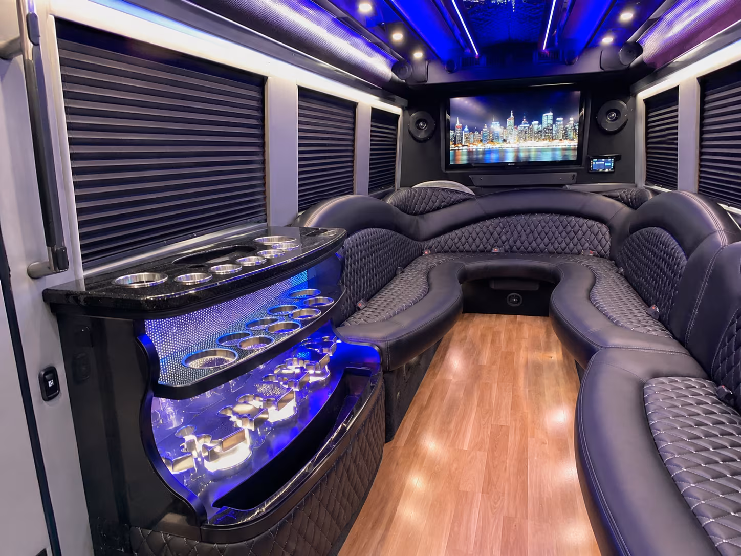 Virginia Beach Concert & Music Festival Transportation party bus interior