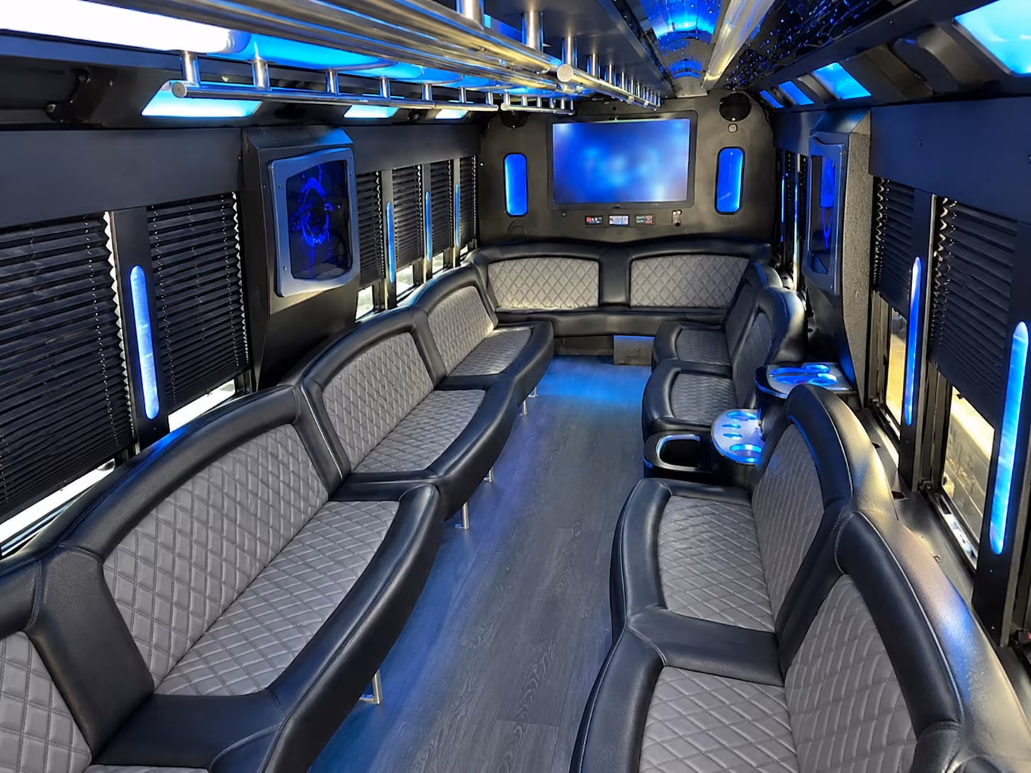 Virginia Beach Private Event Transportation party bus interior