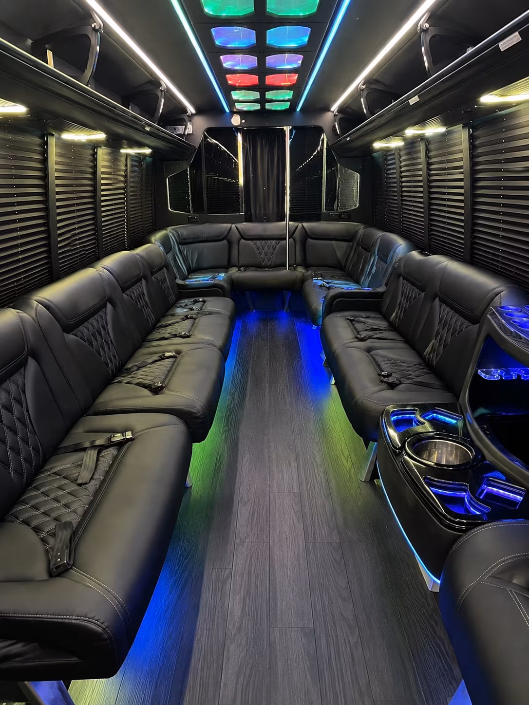 Virginia Beach Wedding Transportation party bus exterior