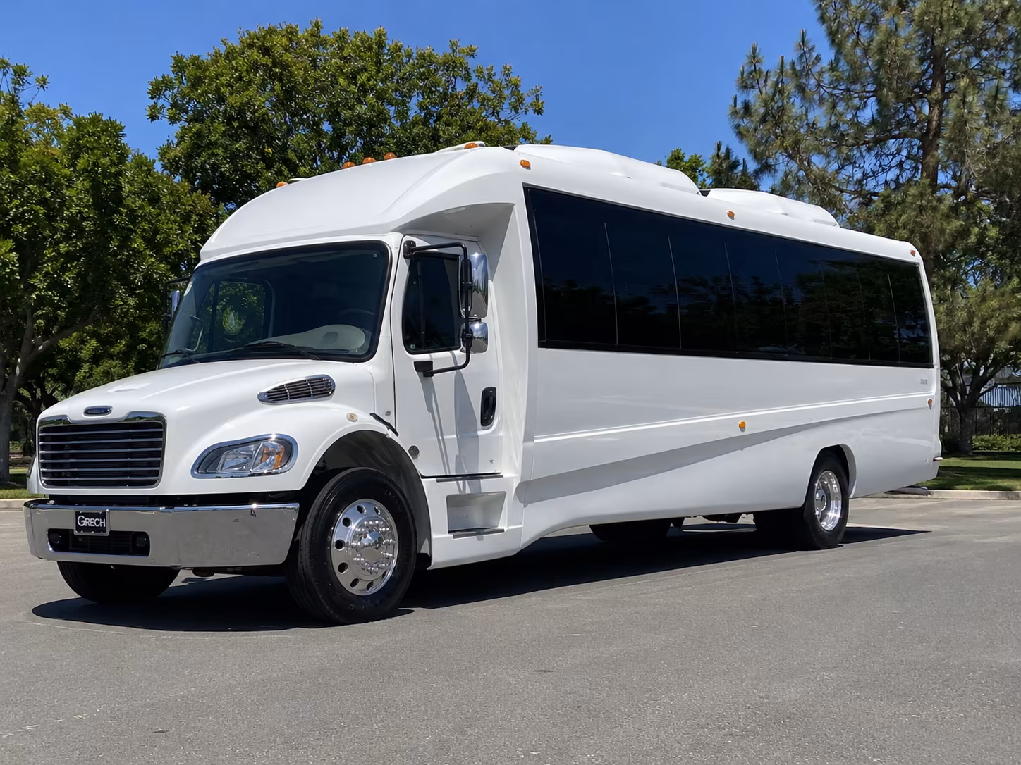 Virginia Beach Wedding Transportation party bus exterior